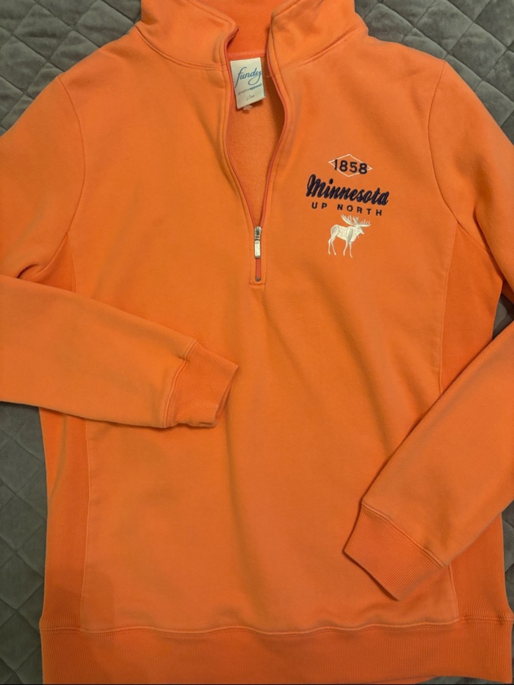 Women’s Minnesota Up North Half-Zip Pullover - Orange. Xl